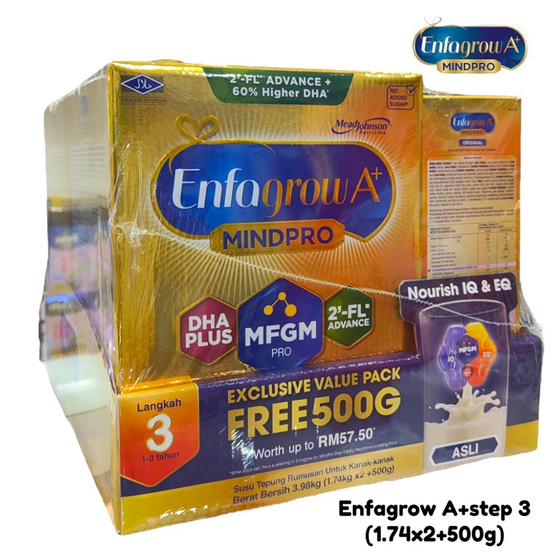 Enfagrow A+ Step3/4/5 Original Exclusive Free 500g On Pack ( 1.74kg X2 ...