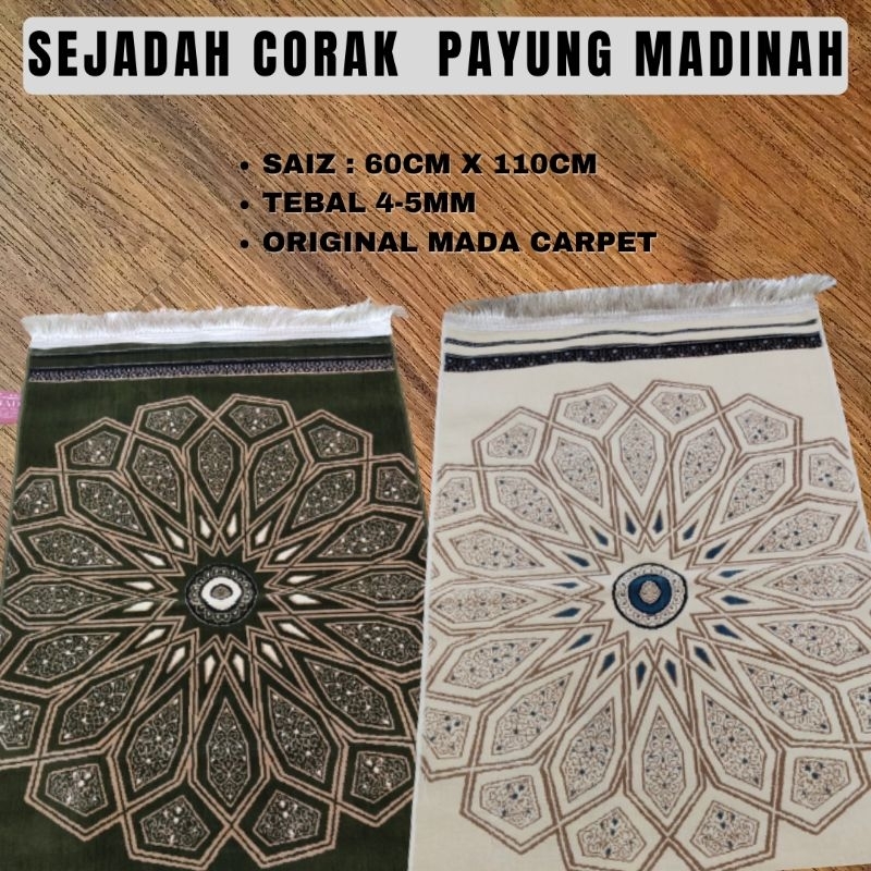 Sejadah RAUDAH Original Madinah Mada Carpet Inspired by payung