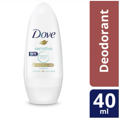 DOVE Sensitive Fragrance Free Deodorant Roll-on 40ml | Shopee Malaysia