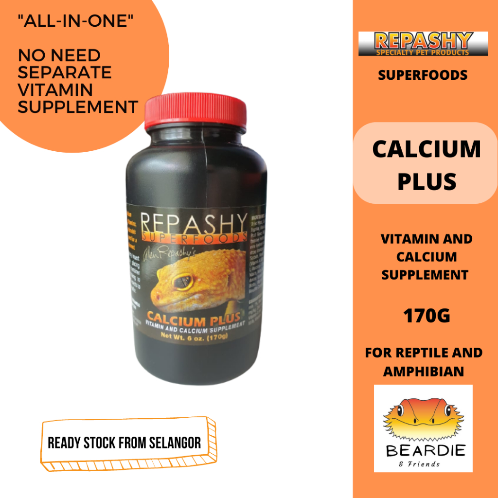 REPASHY SUPERFOOD CALCIUM PLUS VITAMIN SUPPLEMENT 85G / 170G REPTILE