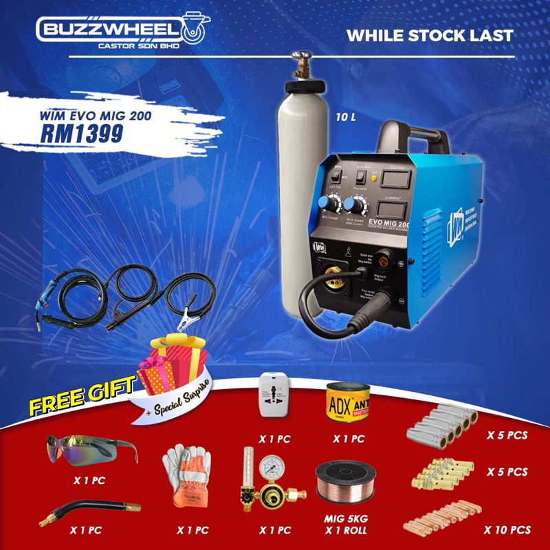 WIM EVO MIG 208 welding machine set Shopee Malaysia