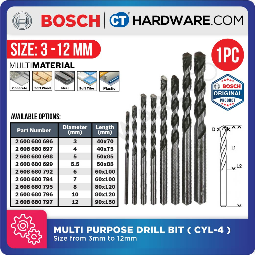 Bosch multi discount drill bit set