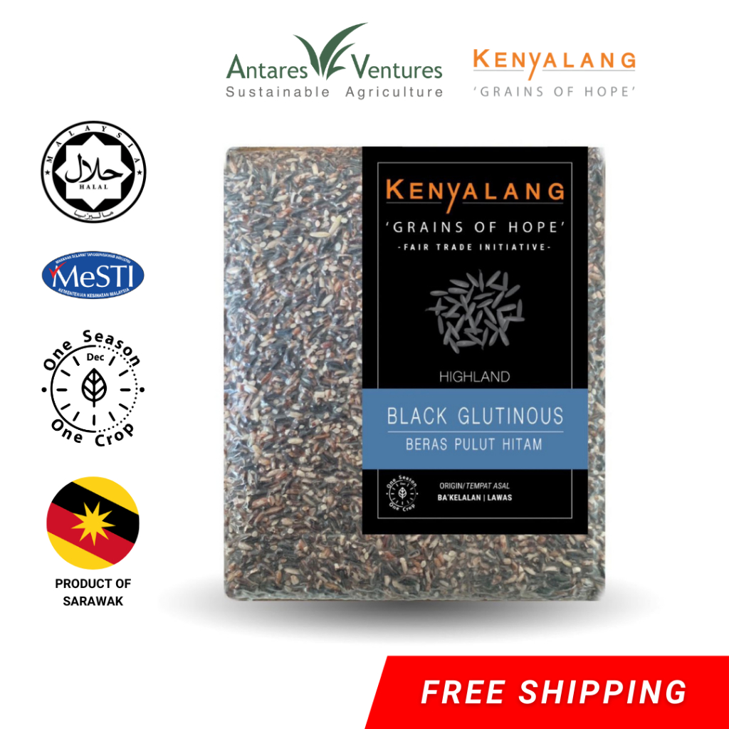 Kenyalang Highland Black Glutinous Rice 1kg | Shopee Malaysia