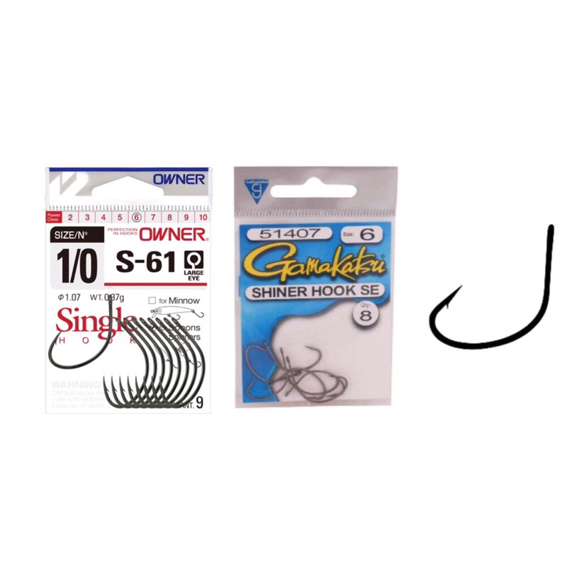 GAMAKATSU SHINER HOOK SE / OWNER S 61 S-61 SINGLE HOOK | Shopee Malaysia