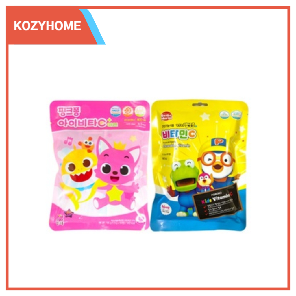 [PORORO / PINKFONG / TAYO] Multi Vitamin C Chewable Candy 50g From ...