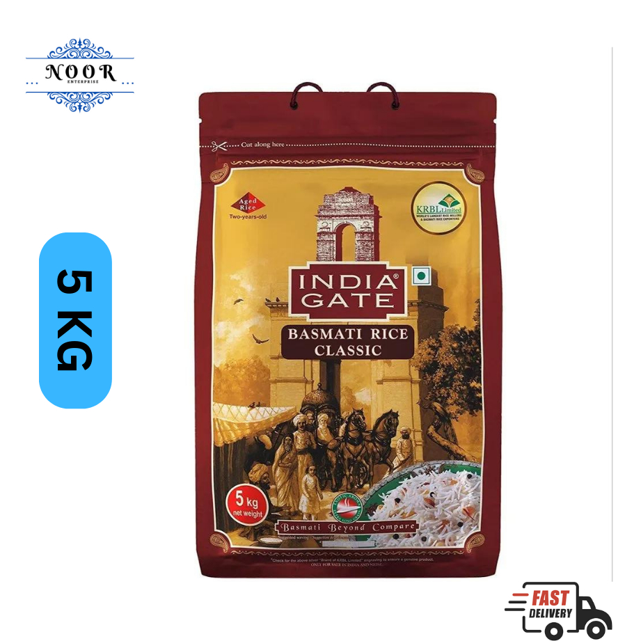 INDIA GATE Basmathi Rice Classic 5KG/Beras Basmathi Briyani Extra ...