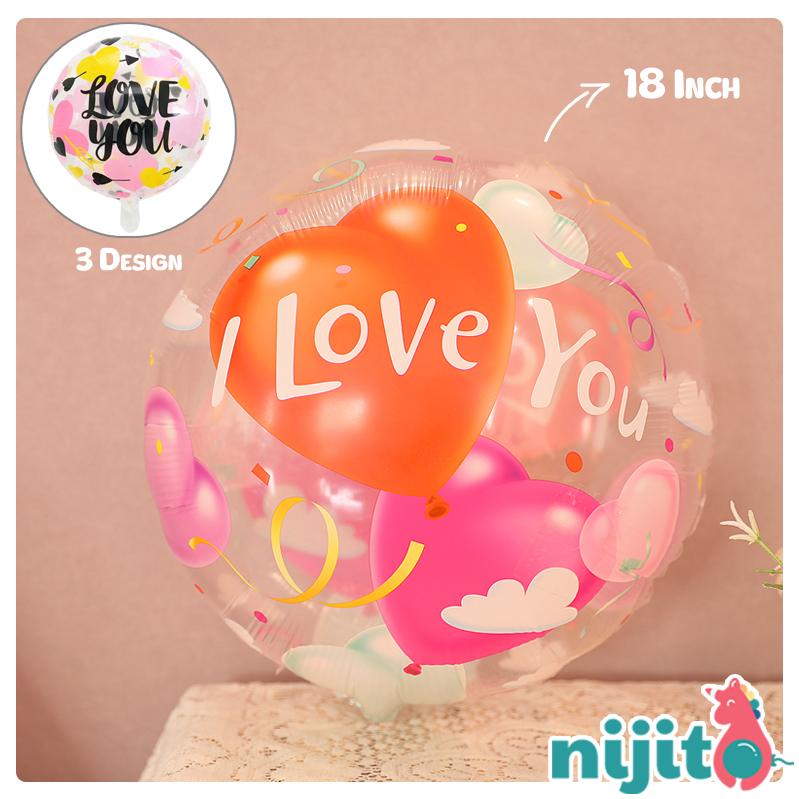 Nijito - 18 Inch Foil Balloon Happy Valentine Valentines I Love You ...
