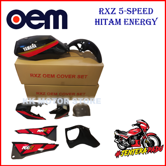 (100% OEM !!!) COVERSET RXZ 5-SPEED OEM HITAM ENERGY (FULL TANAM ...