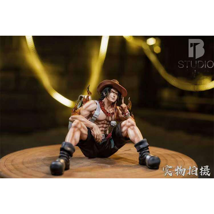 BT Studio - One Piece - Sitting Ace Resin Statue GK Figure Worldwide ...