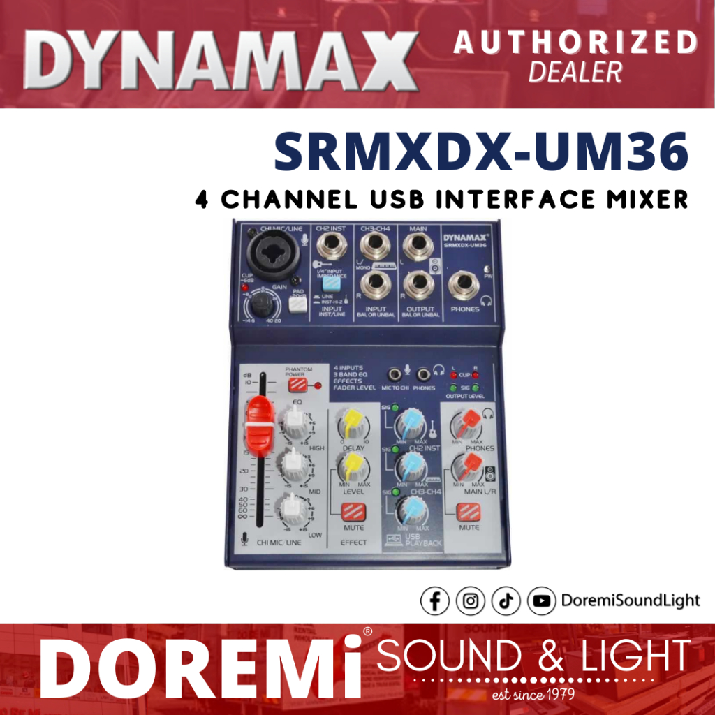 Dynamax Srmxdx Um36 4 Channel Usb Interface Shopee Malaysia