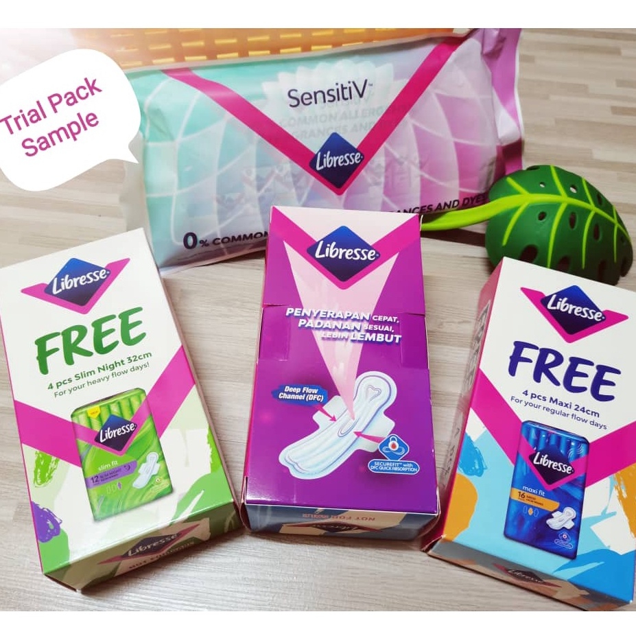 Libresse Trial Pack Sanitary Pads Travel Pack Sample Pack (Tuala Wanita