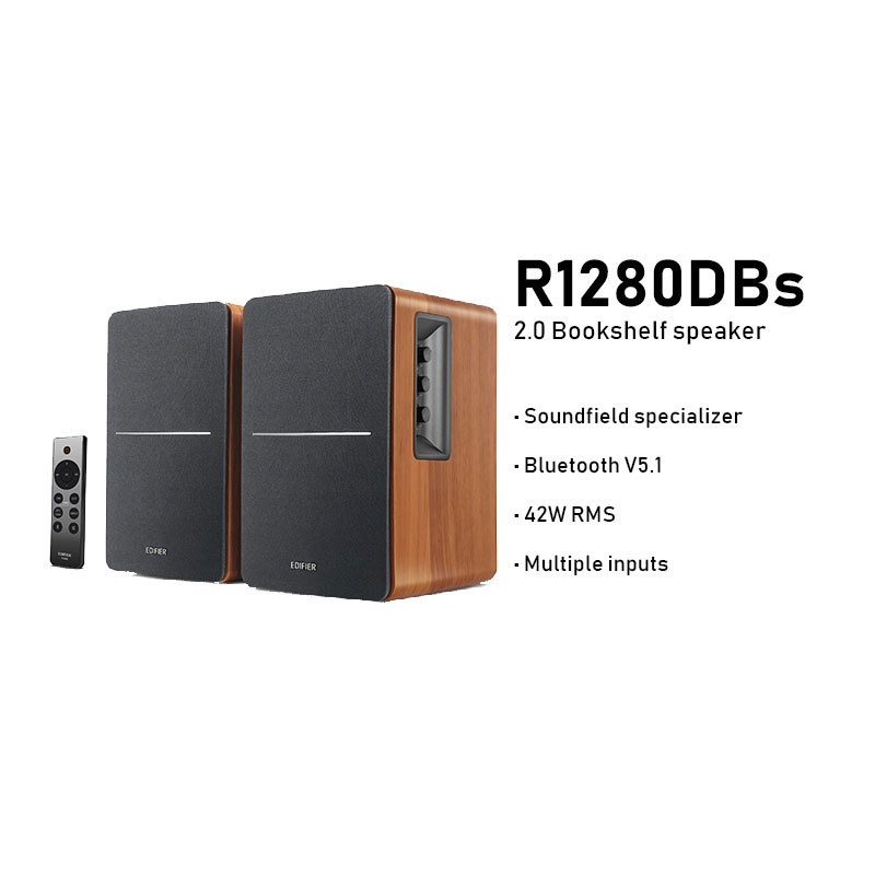 Edifier R1280DBs Bookshelf Speaker Bluetooth V5.1 4" Mid Bass