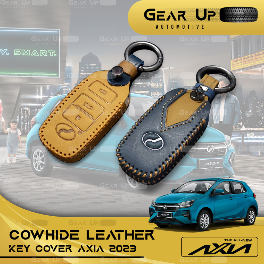 [𝐂𝐎𝐖𝐇𝐈𝐃𝐄 𝐋𝐄𝐀𝐓𝐇𝐄𝐑] Perodua NEW AXIA 2023 BARU Remote Cover Accessories