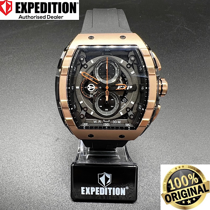 (Official Warranty) Expedition Chronograph Black Rubber Band Men Watch E6782MCRBRBABA Shopee