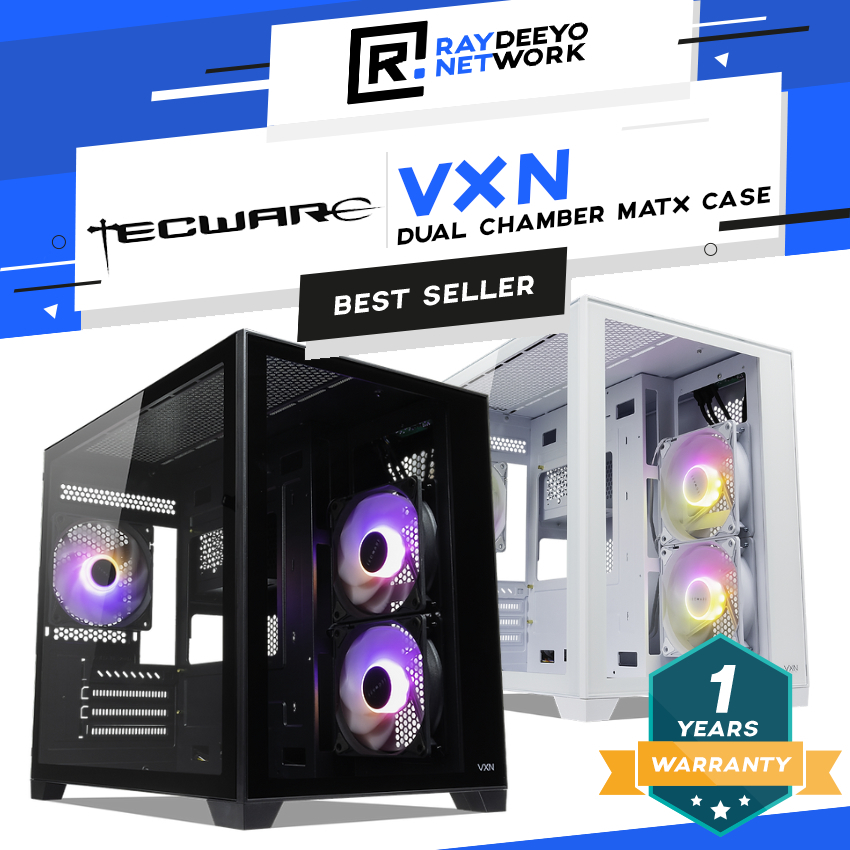 Tecware VXN TG ARGB Compact Dual Chamber MATX Casing [Optimized for ...