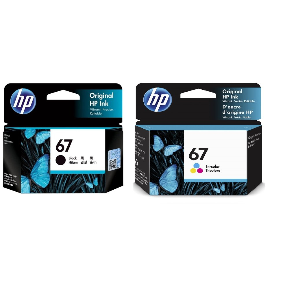 READY STOCK INK PRINTER HP 67 BLACK AND COLOR ORIGINAL | Shopee Malaysia