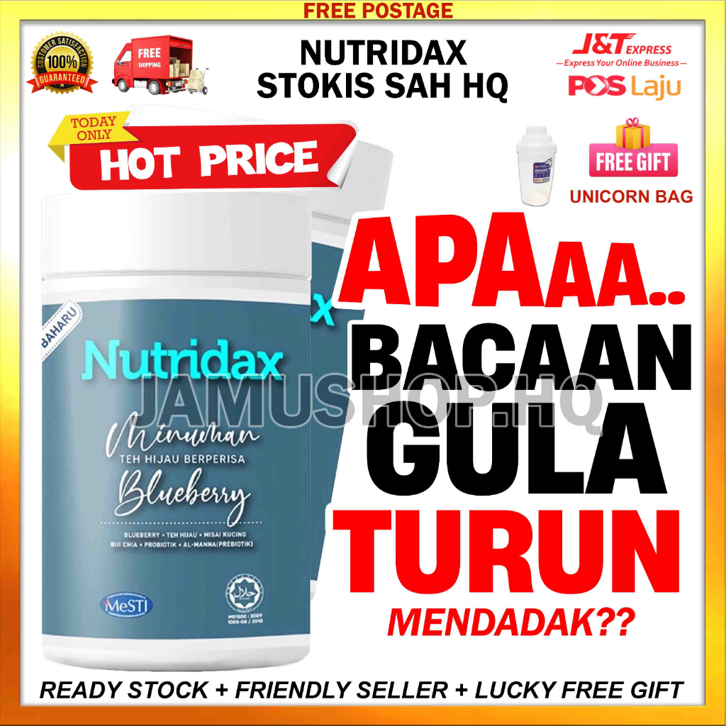 Original Hq Nutridax Kawal Paras Gula Kencing Manis Dan Kolestrol 300g Shopee Malaysia 5109