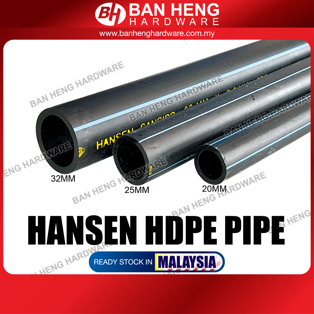 HANSEN PIPES SIRIM HDPE WATER PIPES/BATANG PAIP HDPEHansen Fittings