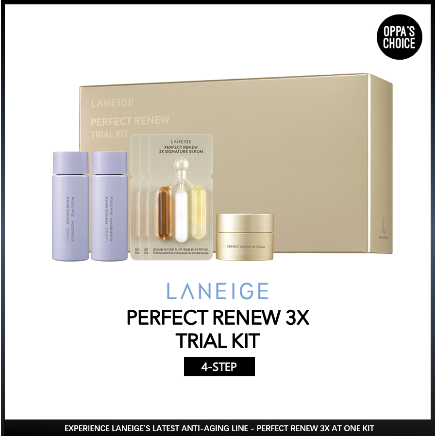 [NEW/READY TO SHIP] LANEIGE PERFECT RENEW 3X TRIAL KIT (4STEP KIT