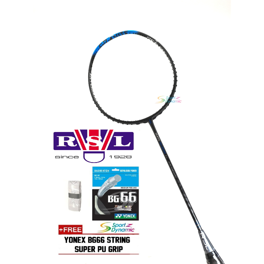 RSL GRANITE GA-2000 BADMINTON RACKET (100% ORIGINAL) (FREE ORIGINAL ...
