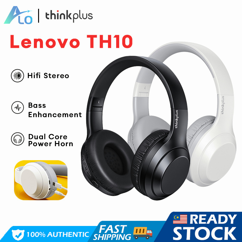 Lenovo Thinkplus TH10 Stereo Wireless Headphone Bluetooth Earphones 9D ...