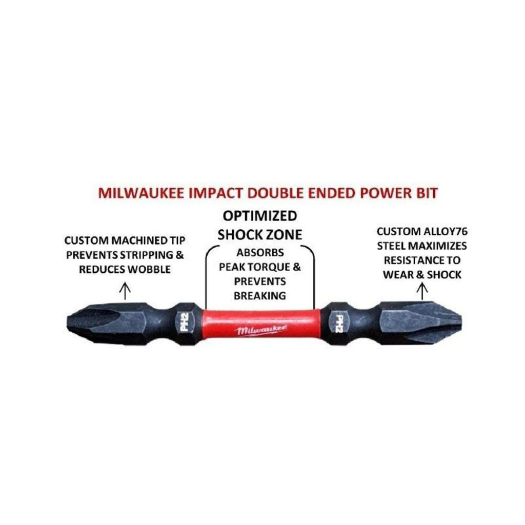 MILWAUKEE DOUBLEEND SCREW BIT SHOCKWAVE IMPACT DUTY / 1 PIECE (65MM