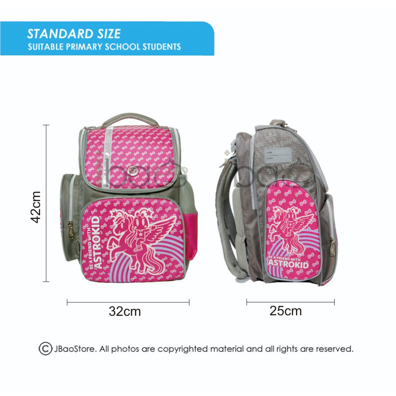 Astrokid Kid School Bag Astrokids 3D Foam Cushion Backpack Spine Comfort design AKR 802306 Pink