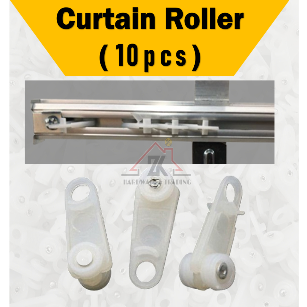 [10PCS] Curtain Roller Roda Rail Langsir Roller Plastic Jenis Lama ...