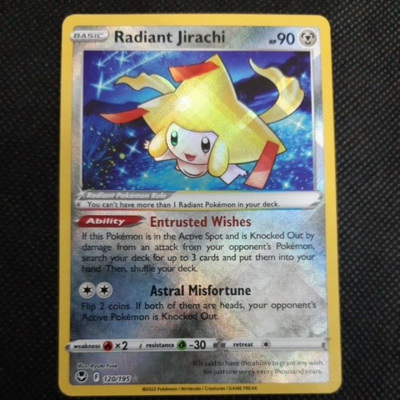Pokemon Card TCG : Silver Tempest: Radiant Jirachi 120/195 100% ...