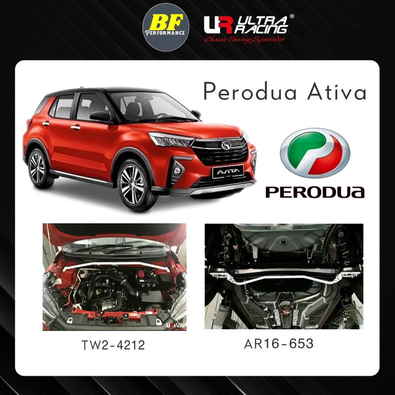 Ultra Racing Safety Bar Perodua Ativa Stage 1 Front Strut Bar Engine ...