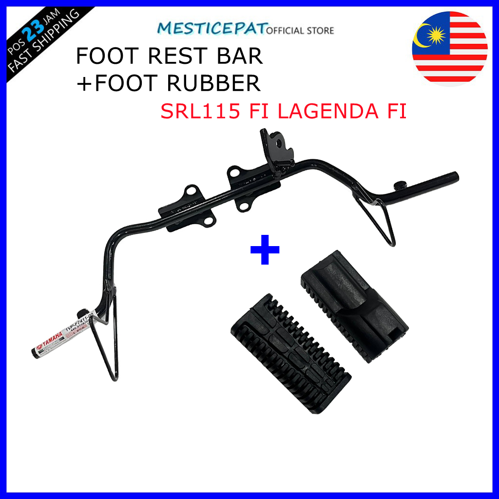 FOOTREST BAR STEP BAR PEMIJAK KAKI BESI RUBBER YAMAHA SRL115 FI LAGENDA