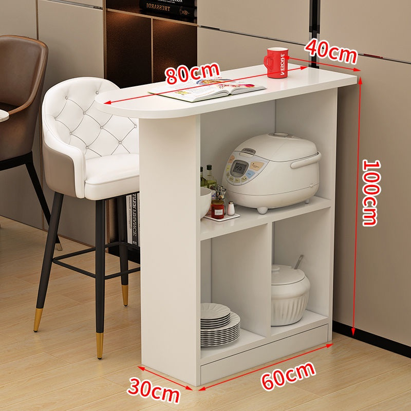 Kitchen Island Dining Table Bar Table Storage Multilayer Shelf Bar Counter Bar Table