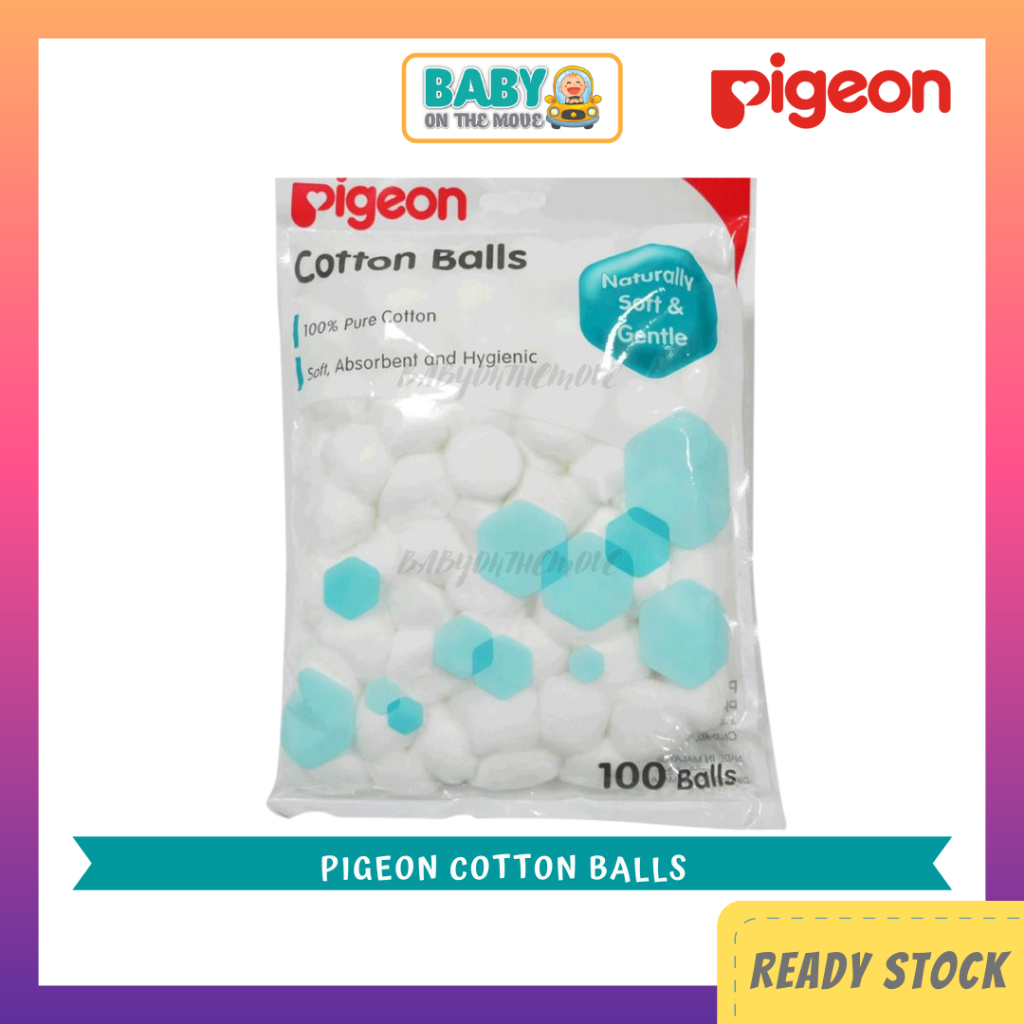 PIGEON Cotton Balls For Baby Kapas Bulat Bayi 100 Balls (Sabah