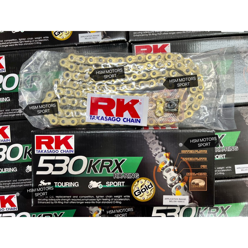 RK KRX KLO GS X-Ring O-RING CHAIN GOLD 520/525/530/428 /120