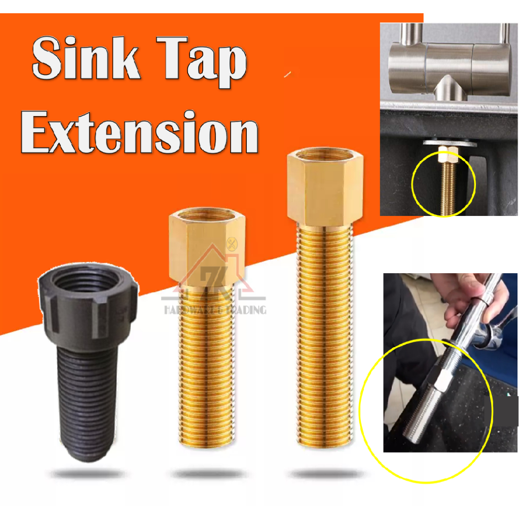 MF Brass Fitting Pillar Sink Tap Extension Connector Kitchen Faucet