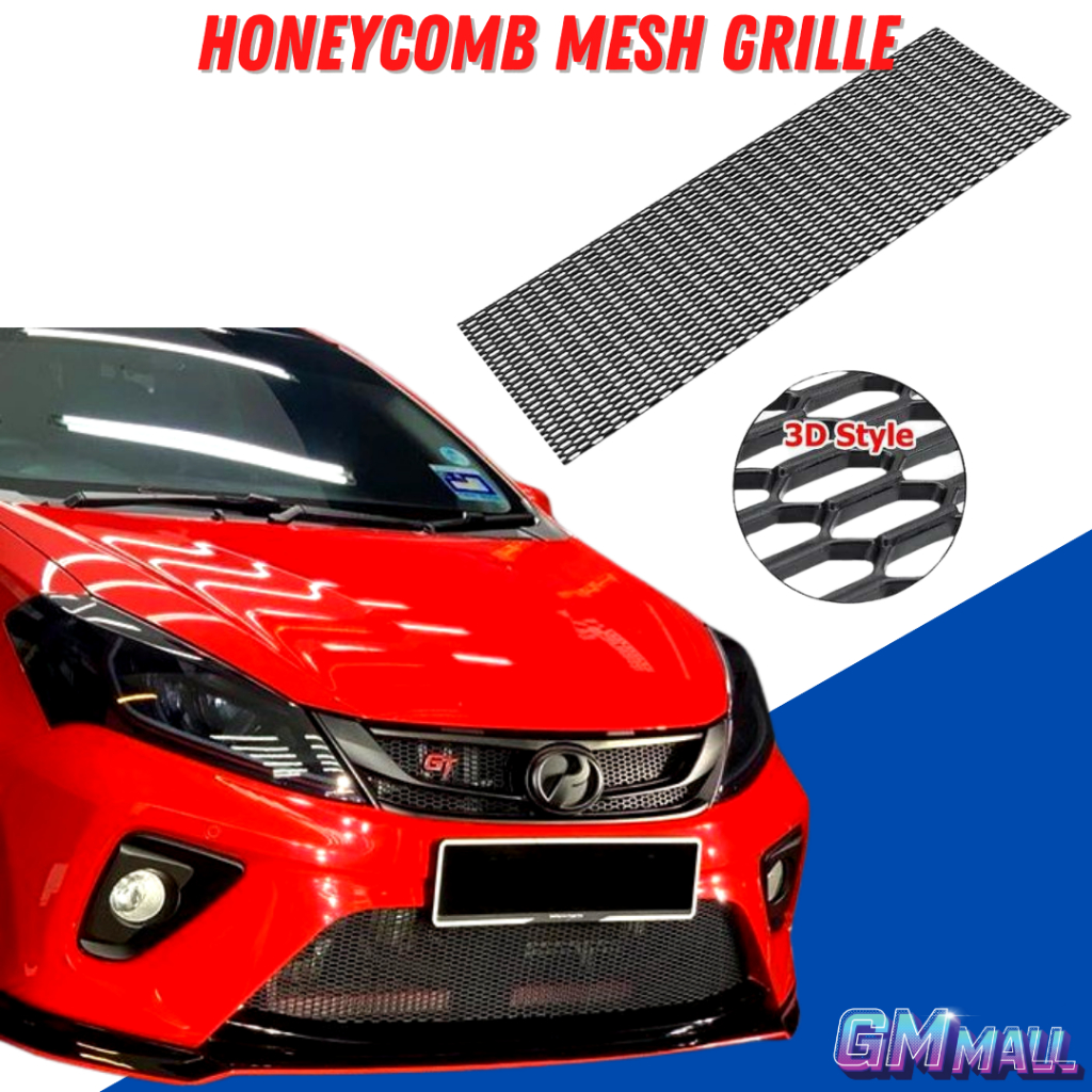 Car Grill Mesh ABS Plastic Racing Honeycomb Mesh Grill Spoiler Bumper Vent  16 x 47 Inches Honeycomb Hex Mesh Grill Spoiler Bumper Vent Universal Car