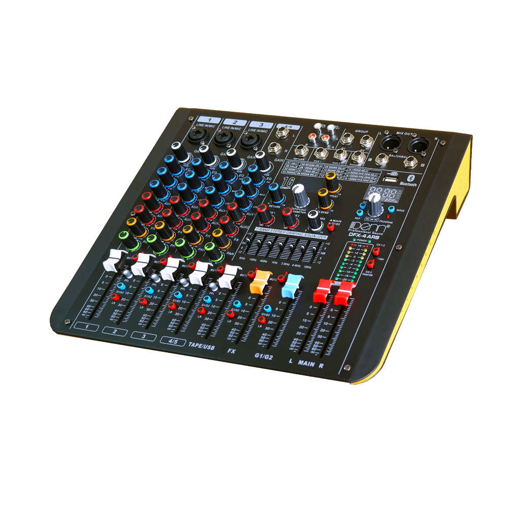 DENN DFX SERIES 4/6/8/12 CHANNEL POWERED MIXER (DFX4ARB/DFX6ARB/DFX8ARB ...