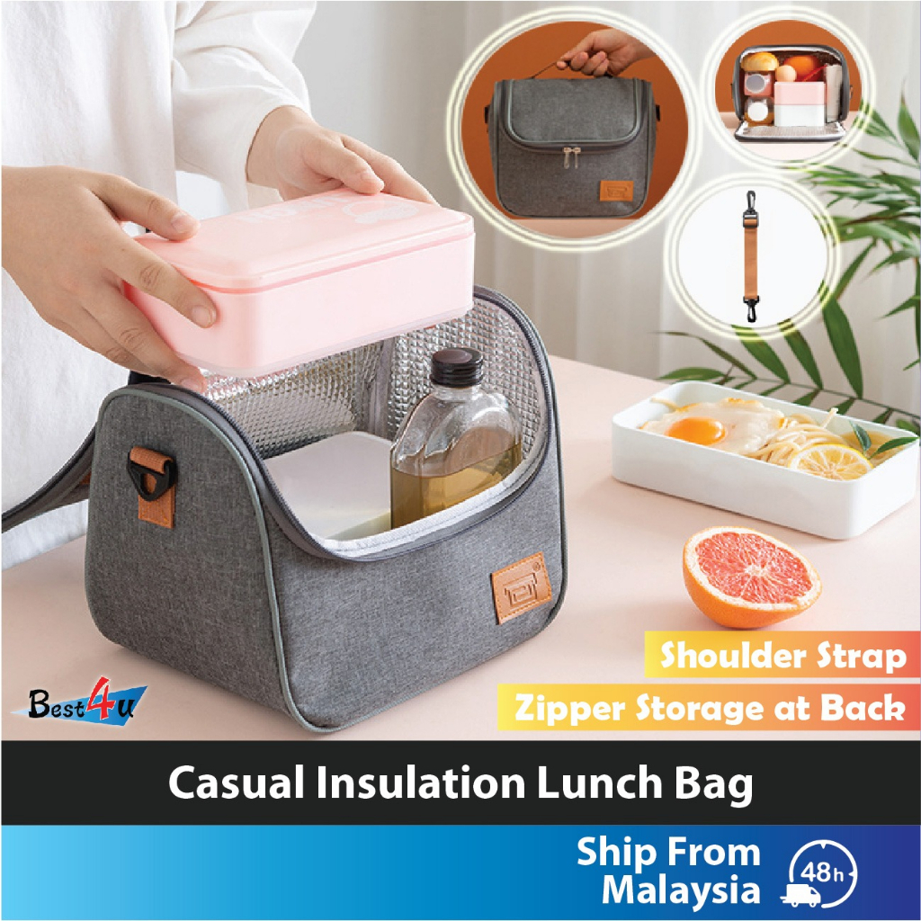 BEST4U Thermal Lunch Box Bag/Insulated Cooler Bag/ Portable Zipper