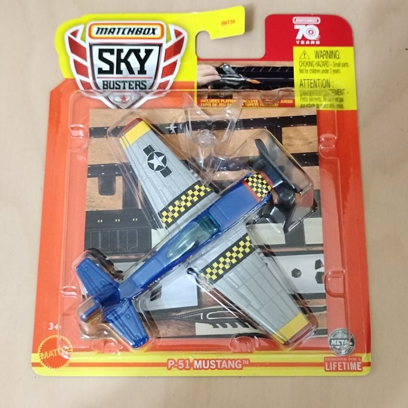 Matchbox Sky Busters 2023 P 51 Mustang New | Shopee Malaysia