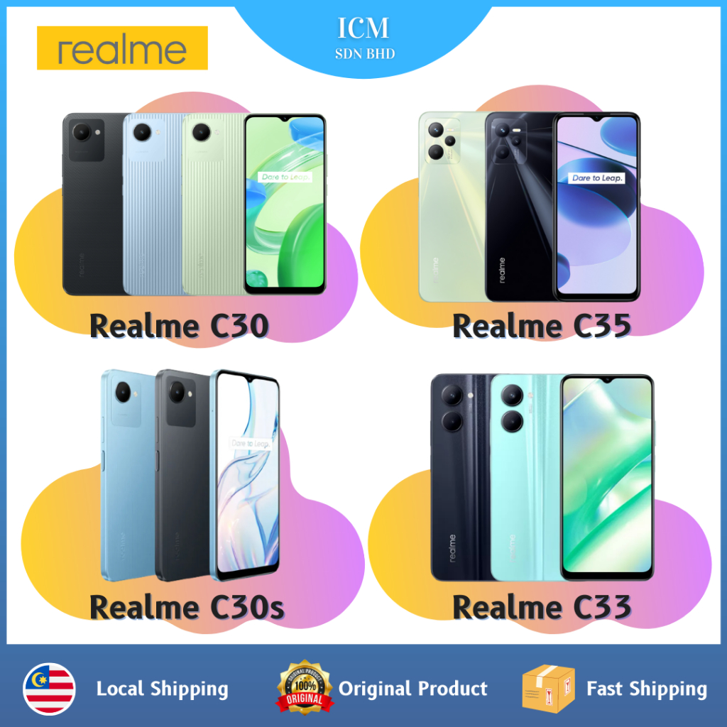 Ready Stock) Realme C35/Realme C33/Realme C30s/Realme C30 Smartphone  Original Realme Malaysia Warranty