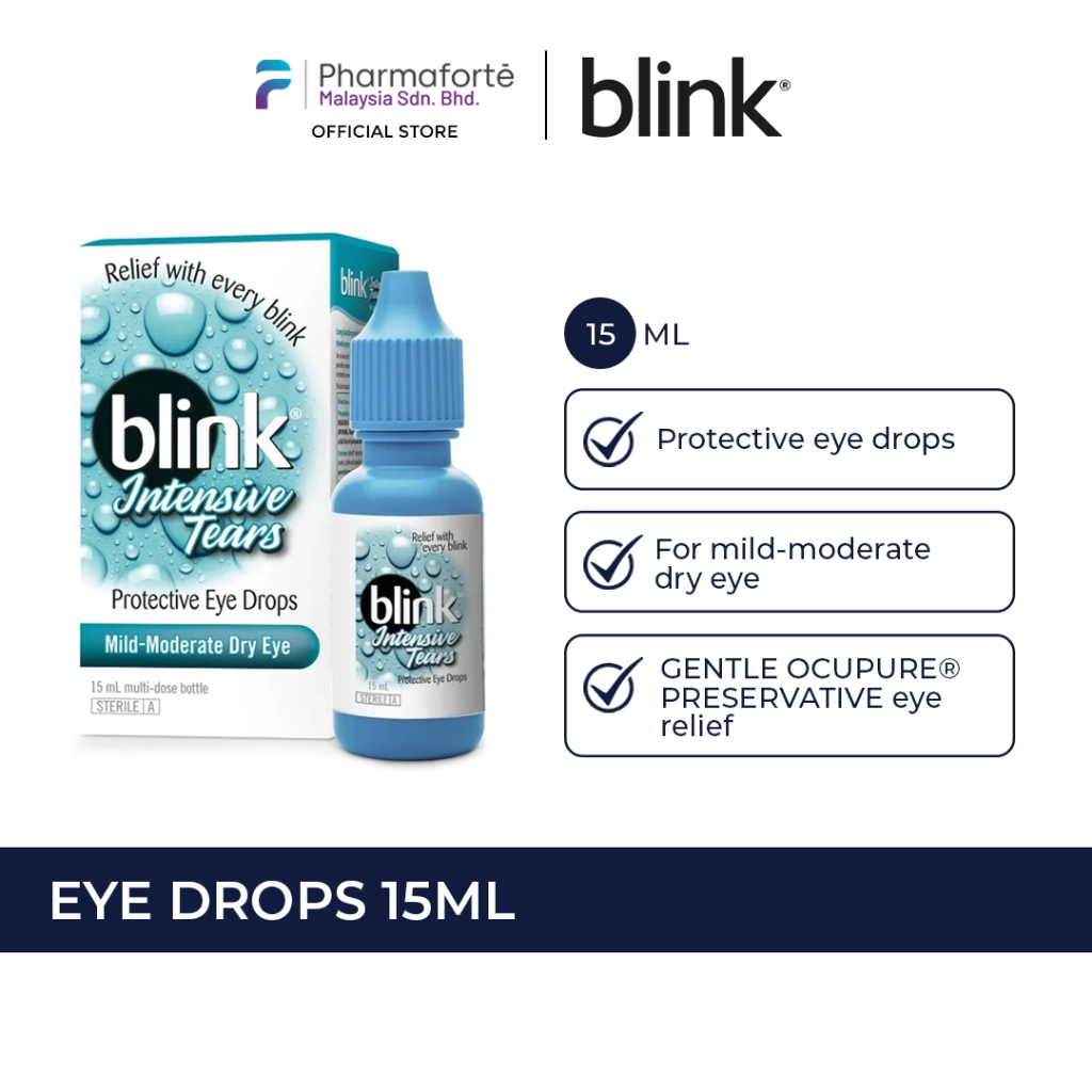 Acuvue Blink Intensive Tears Protective Eye Drops For Mild Dry Eyes