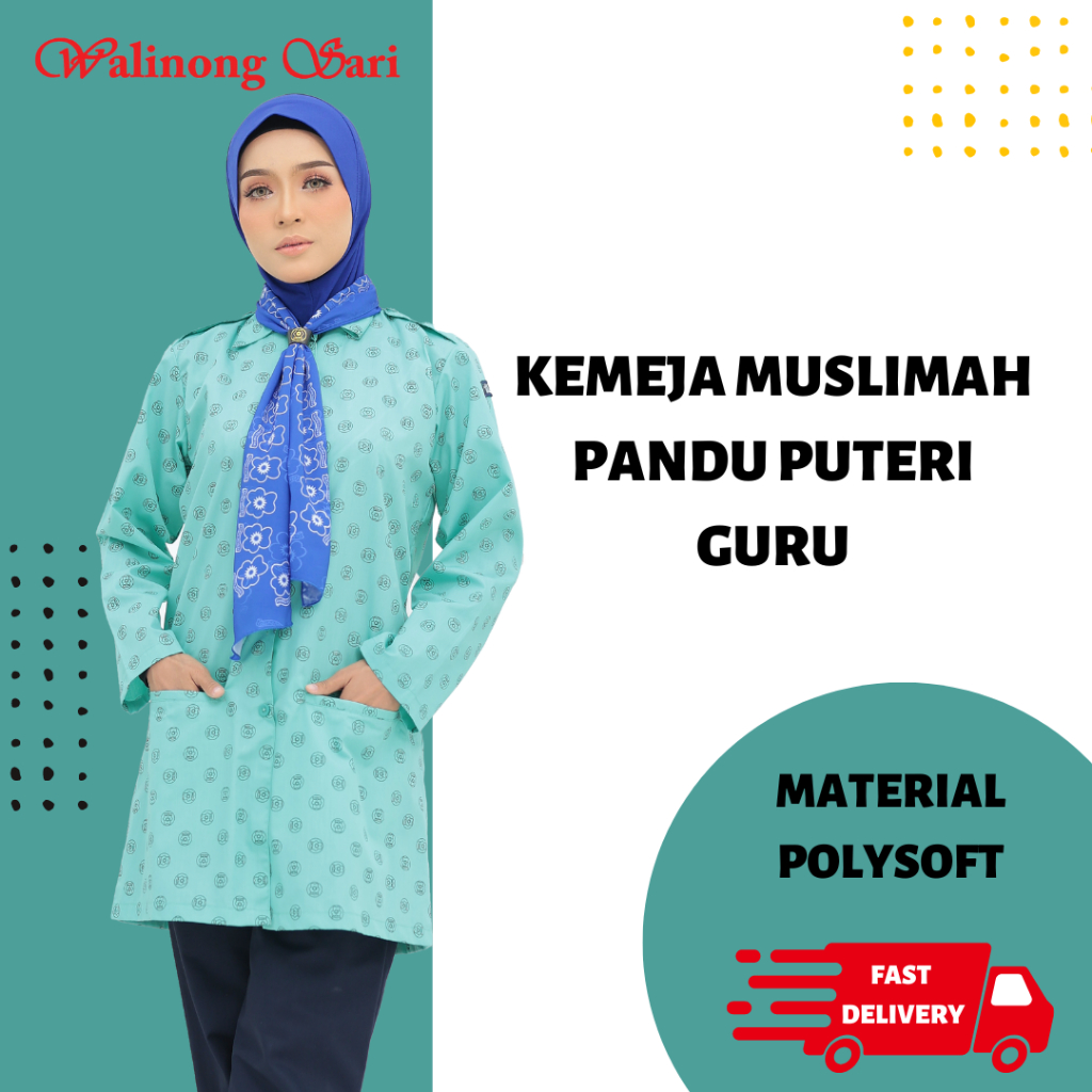 Kemeja Pandu Puteri Muslimah (Pemimpin) | Shopee Malaysia