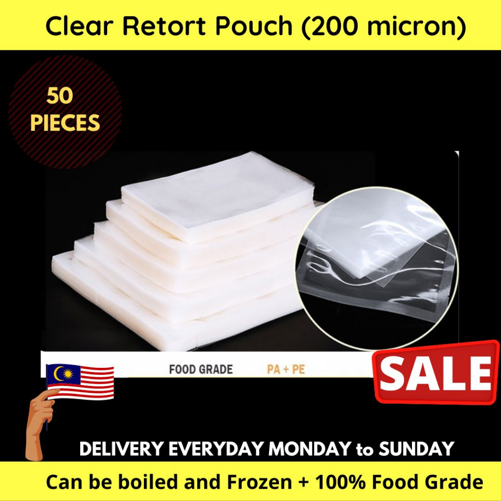 Clear Food Grade Retort Pouche / Nylon High Temperature Vacuum Bag