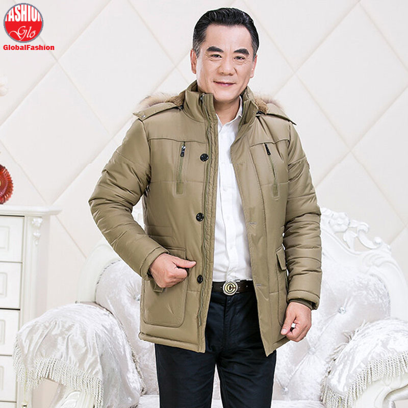 Plus Size Winter Jacket Men Baju Sejuk Jaket Lelaki Saiz Besar Plush Fur Hooded Windbreaker