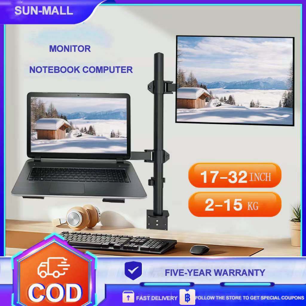 Monitor Stand Arm Laptop Stand Adjustable Dual Desktop Monitor and