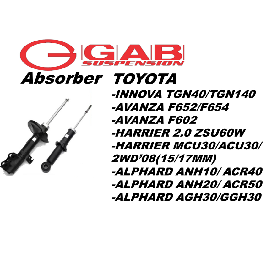 ORIGINAl GAB GAS ABSORBER TOYOTA INNOVA TGN40/140, AVANZA F652/654 ...