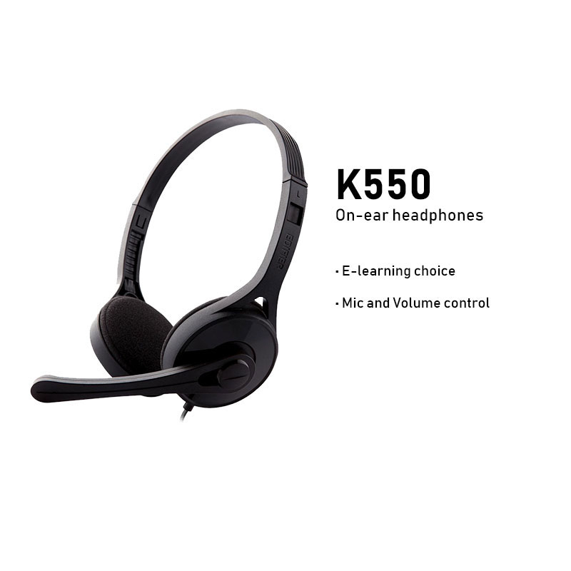 Edifier K550 OnEar Wired Headphones AUX Jack Adjustable Mic