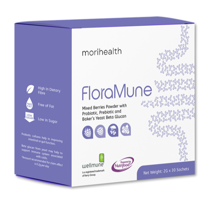 FloraMune Probiotics, Prebiotics, Nutrifood Red Berries and Baker's Beta Yeast Glucan Shopee