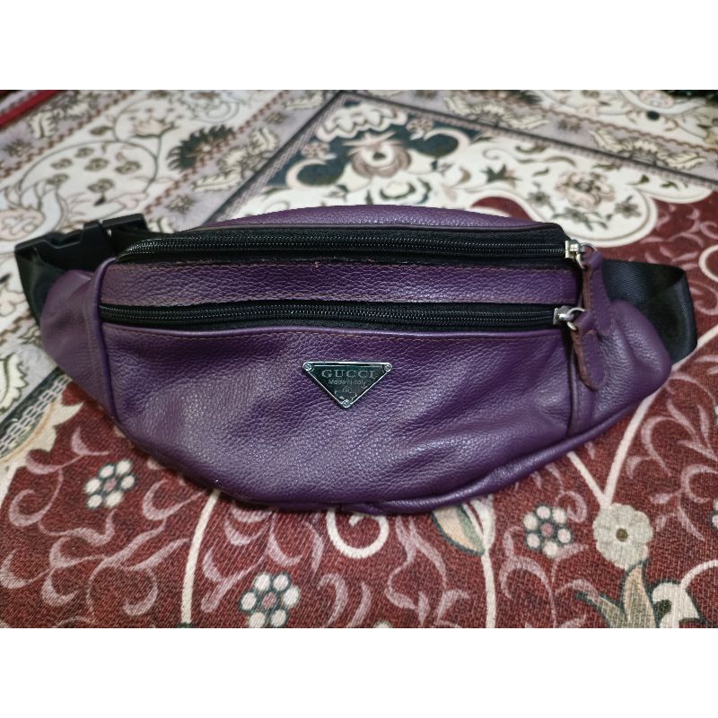 POUCH BAG GUCCI FULL LEATHER Shopee Malaysia