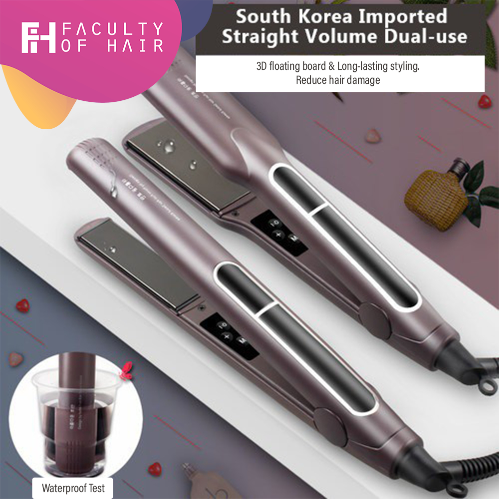 Waterproof Korea 3D Flat Iron Professional Hair Straightener Iron Shopee Malaysia